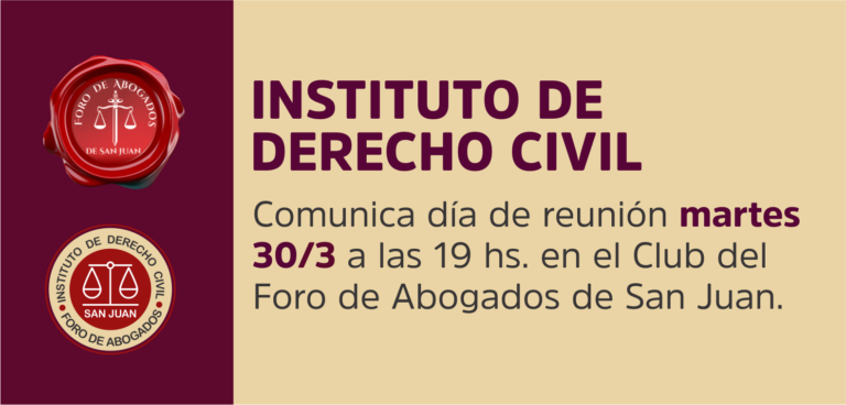 INSTITUTO DE DERECHO CIVIL INVITA A REUNIÓN