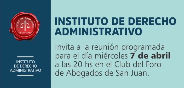 INSTITUTO DE DERECHO ADMINISTRATIVO, INVITA