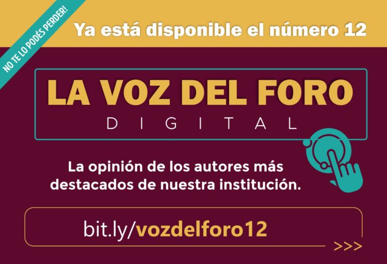 YA SALIÓ EL N° 12 DE LA REVISTA “LA VOZ DEL FORO DIGITAL”.