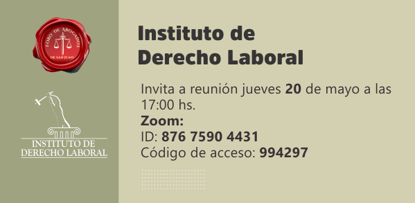 INSTITUTO DE DERECHO LABORAL, INVITA