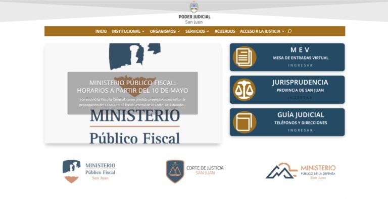 ACCESO DIRECTO AL PODER JUDICIAL EN “HERRAMIENTAS” O DESDE EL BOTON EN NUESTRA PÁGINA