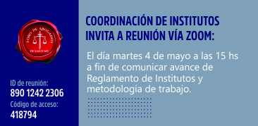 COORDINACIÓN INSTITUTOS, INVITA: