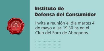 INSTITUTO DE DERECHO DEL CONSUMIDOR, INVITA: