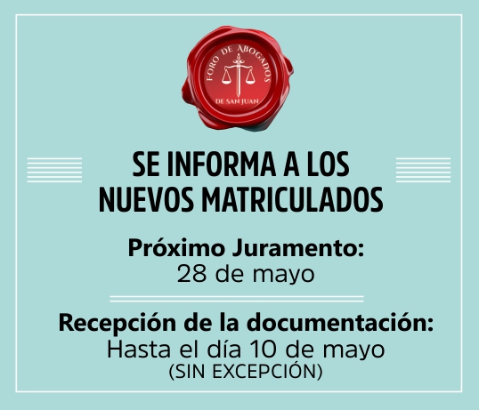 SE INFORMA A LOS MATRICULADOS