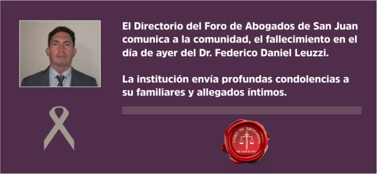 FORO DE ABOGADOS COMUNICA: