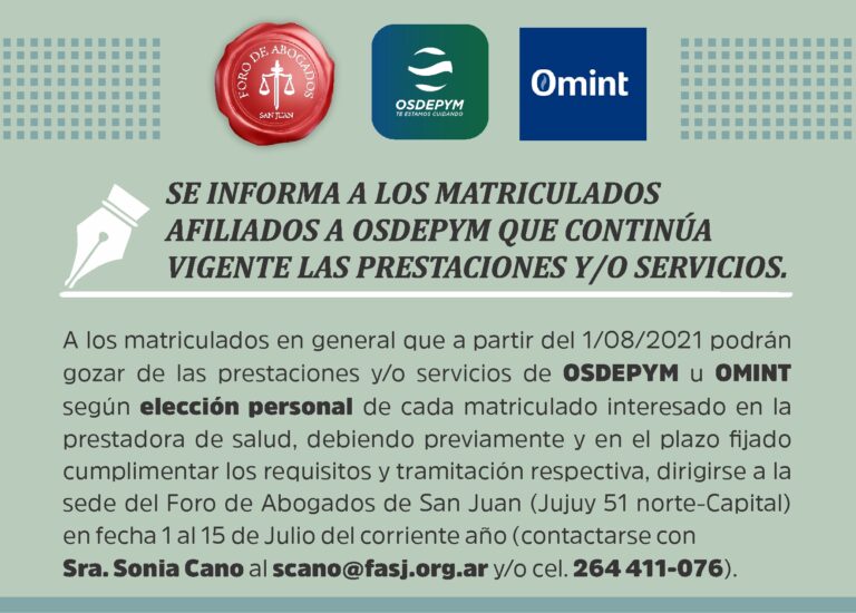 FORO DE ABOGADOS INFORMA: