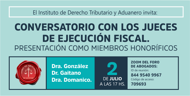 INSTITUTO DE DERECHO TRIBUTARIO Y ADUANERO, INVITA: