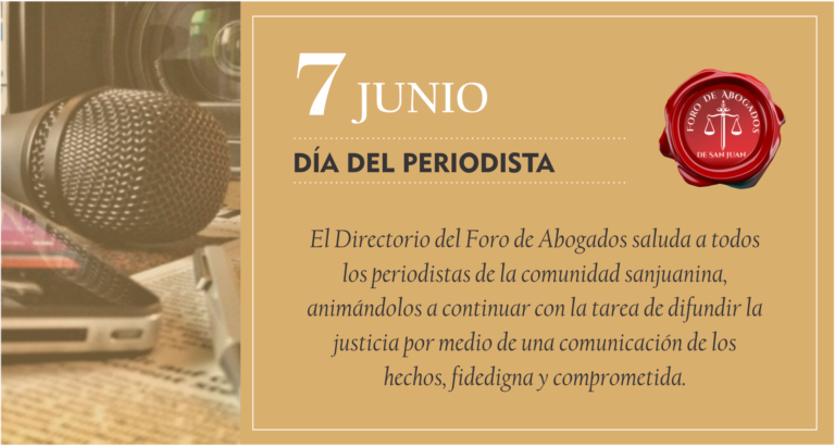 SALUTACIÓN DÍA DEL PERIODISTA