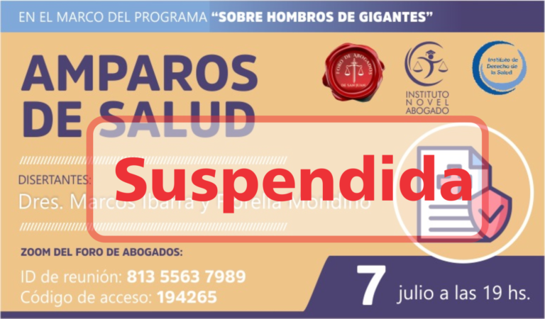 CHARLA SUSPENDIDA
