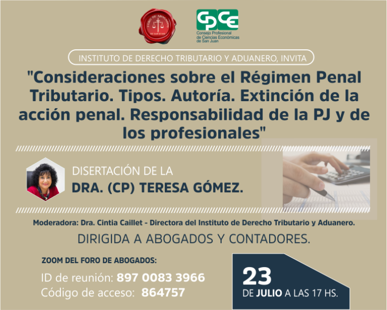 INSTITUTO DE DERECHO TRIBUTARIO Y ADUANERO, INVITA: