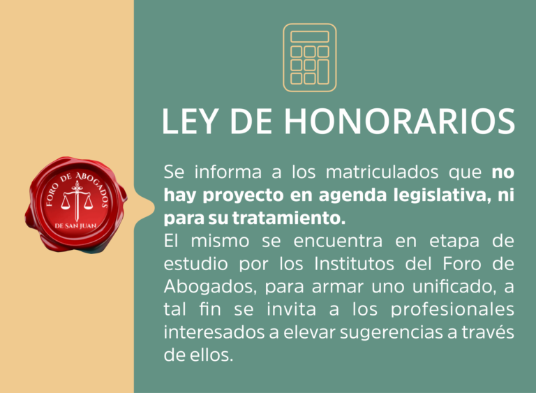 LEY DE HONORARIOS