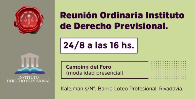 REUNIÓN INSTITUTO DE DERECHO PREVISIONAL