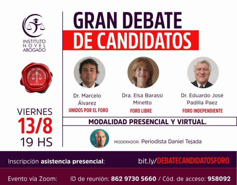 13/8: GRAN DEBATE DE CANDIDATOS