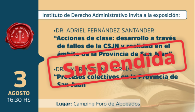 CHARLA SUSPENDIDA