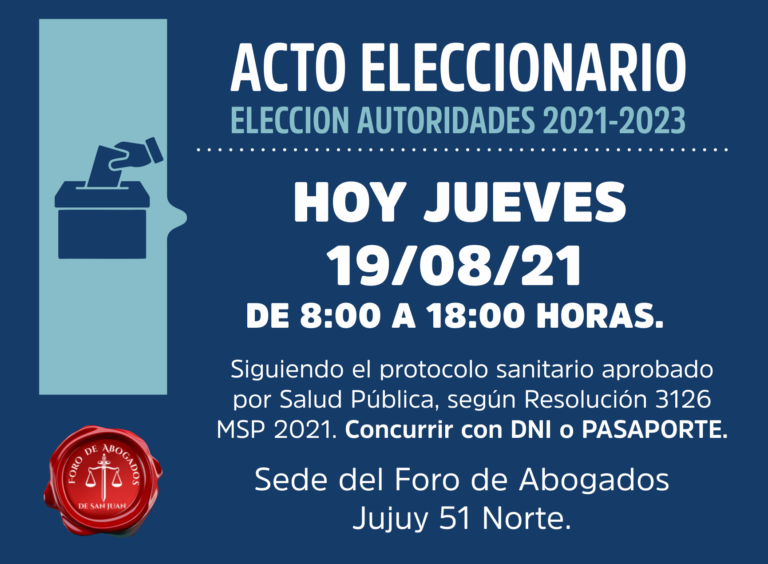 SE INVITA A LOS MATRICULADOS AL ACTO ELECCIONARIO
