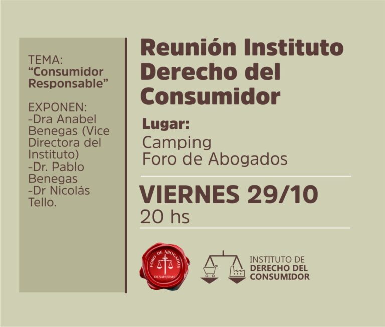 REUNIÓN DERECHO DEL CONSUMIDOR