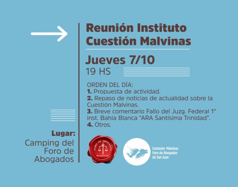 COMISIÓN MALVINAS INVITA REUNIÓN