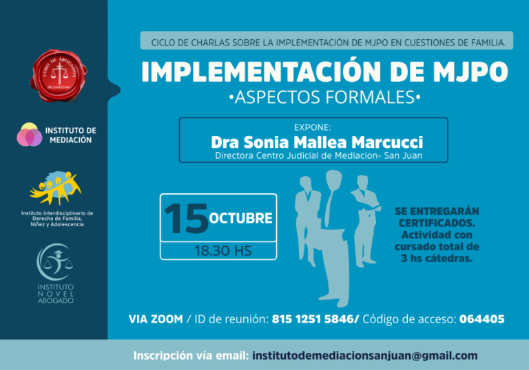 INSTITUTO DE MEDIACIÓN, INVITA:
