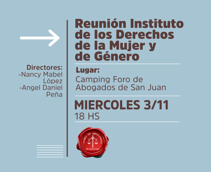 REUNIÓN INSTITUTO DE LOS DERECHOS DE LA MUJER Y DE GÉNERO