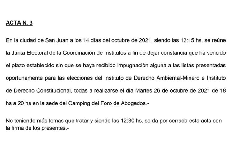 VENCIMIENTO PLAZO DE IMPUGNACIONES