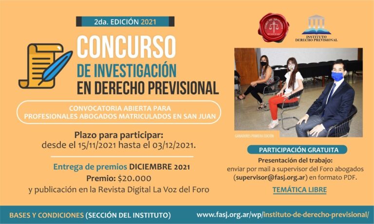 INSTITUTO DE DERECHO PREVISIONAL, INVITA A PARTICIPAR DEL CONCURSO: