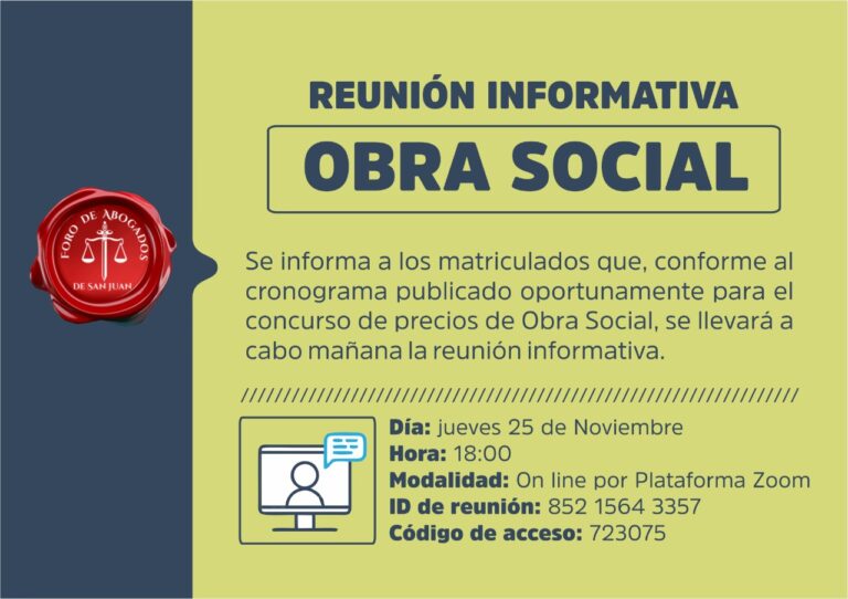 REUNIÓN INFORMATIVA OBRA SOCIAL