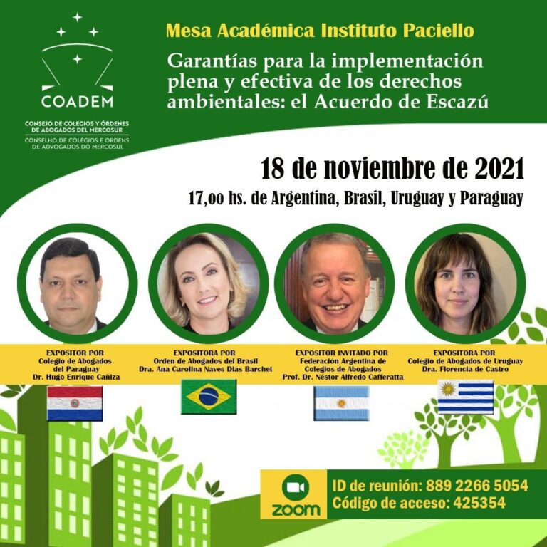HOY: “GARANTÍAS PARA LA IMPLEMENTACIÓN PLENA Y EFECTIVA DE LOS DERECHOS AMBIENTALES: EL ACUERDO DE ESCAZÚ”