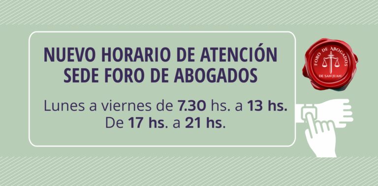 NUEVO HORARIO DE ATENCIÓN