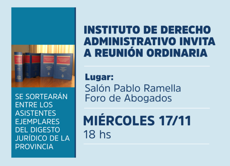 REUNIÓN INSTITUTO DERECHO ADMINISTRATIVO