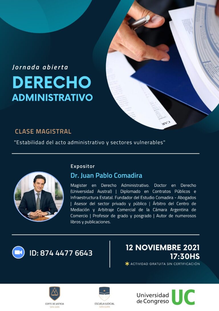 JORNADA ABIERTA DERECHO ADMINISTRATIVO