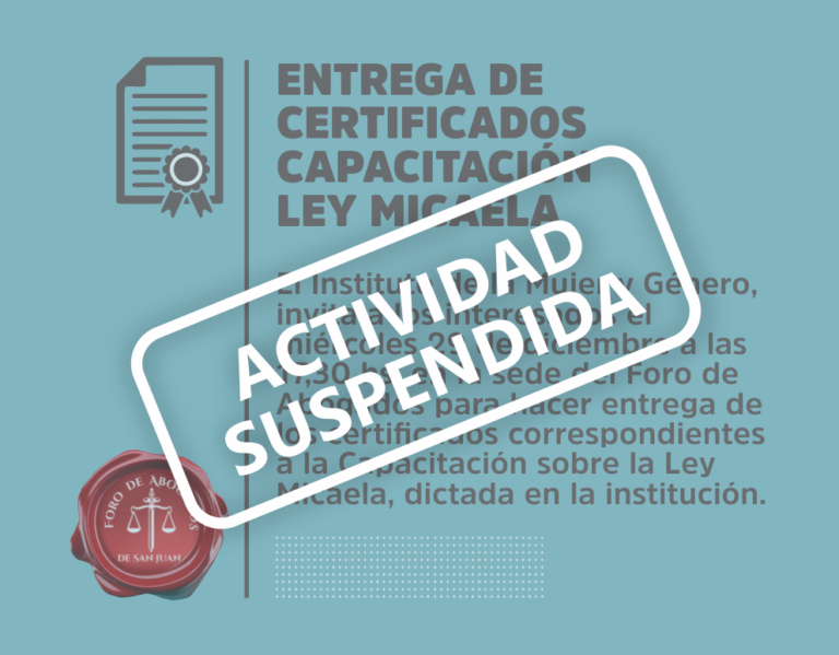 ACTIVIDAD SUSPENDIDA