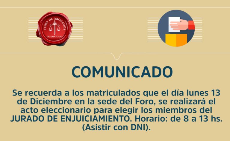 ELECCIÓN MIEMBROS JURADO DE ENJUICIAMIENTO