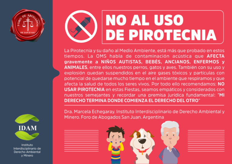 NO AL USO DE PIROTECNIA