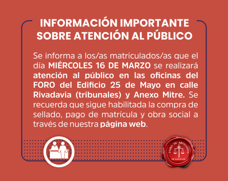 ATENCIÓN AL PÚBLICO
