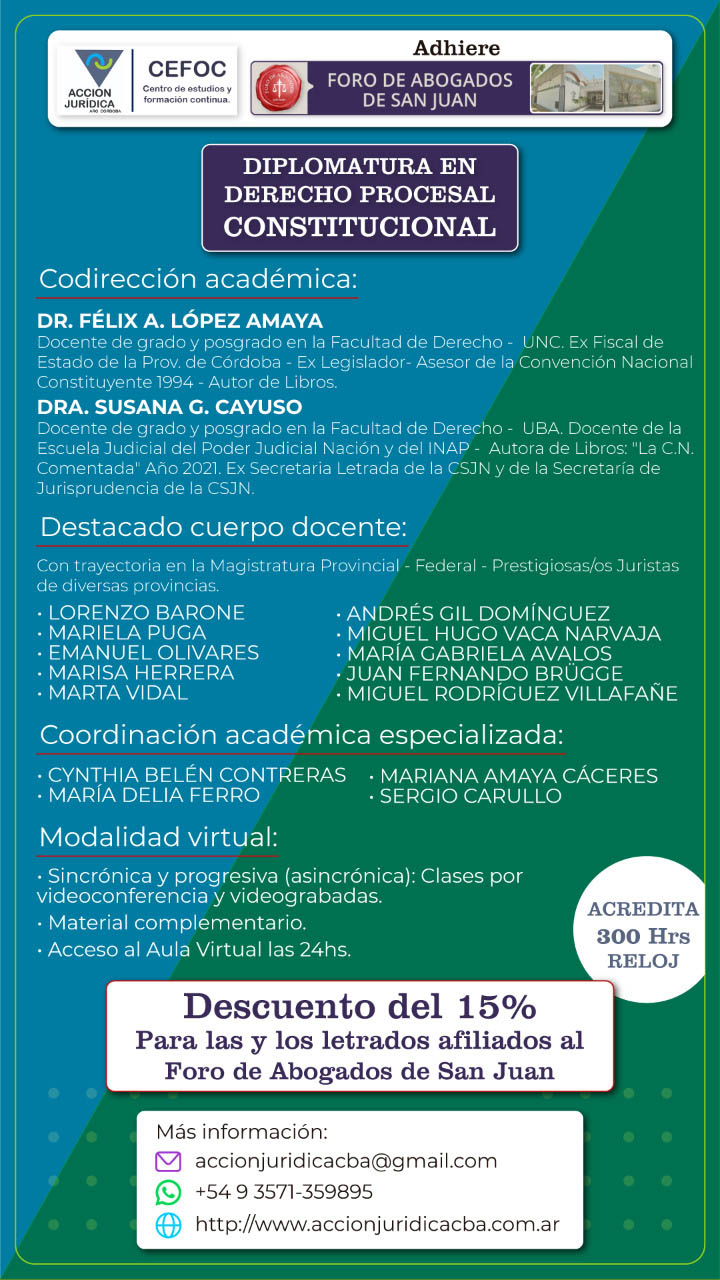 DESCUENTO PARA MATRICULADOS DEL FASJ