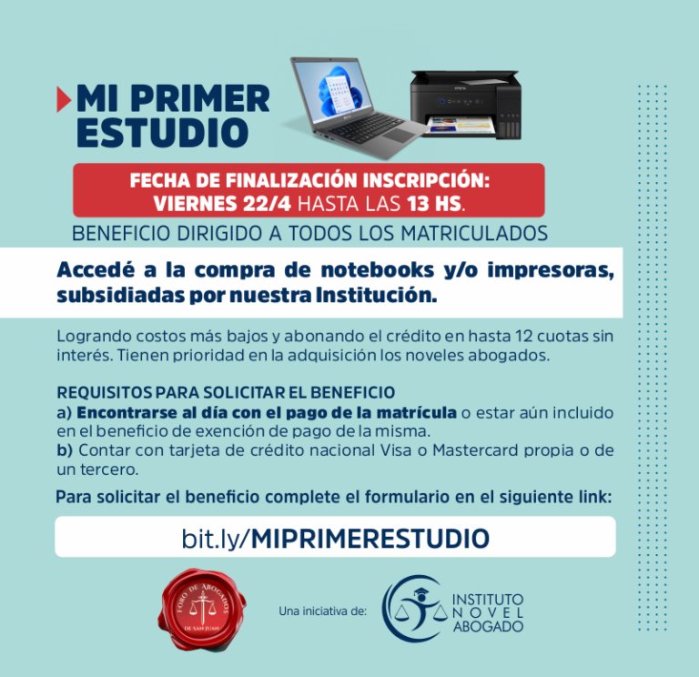 PROGRAMA MI PRIMER ESTUDIO: SUMAMOS OTRA ETAPA CON NUEVOS BENEFICIOS PARA NUESTROS MATRICULADOS
