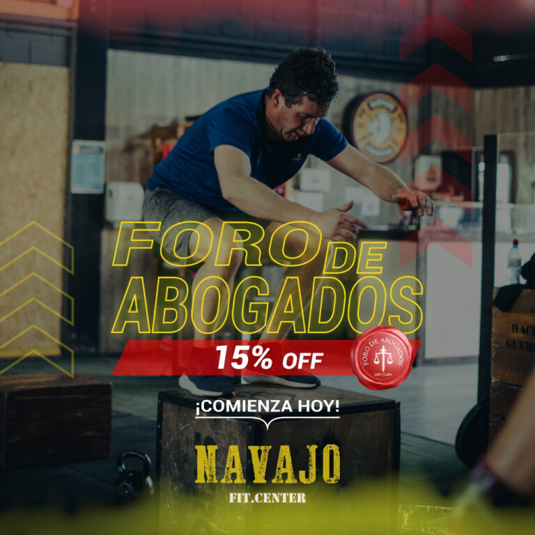 NAVAJO FITCENTER: DESDE HOY 15% DE DESCUENTO PARA MATRICULADO