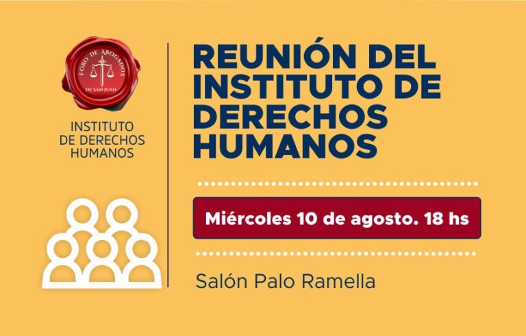 REUNIÓN INSTITUTO DDHH