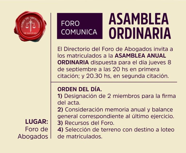 ASAMBLEA ANUAL ORDINARIA