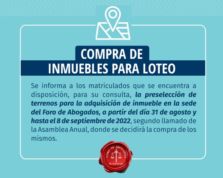 COMPRA DE INMUEBLES PARA LOTEO