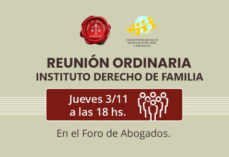 INSTITUTO DE DERECHO DE FAMILIA, INVITA: