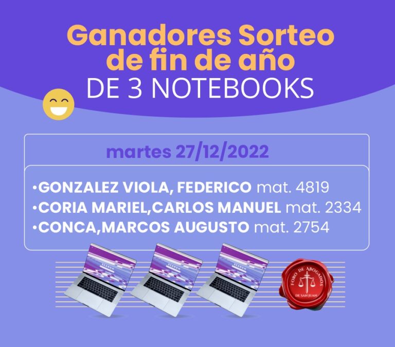 GANADORES SORTEO FIN DE AÑO