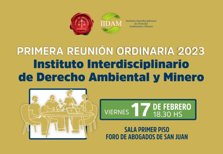 INSTITUTO INTERDISCIPLINARIO DE DERECHO AMBIENTAL Y MINERO, INVITA: