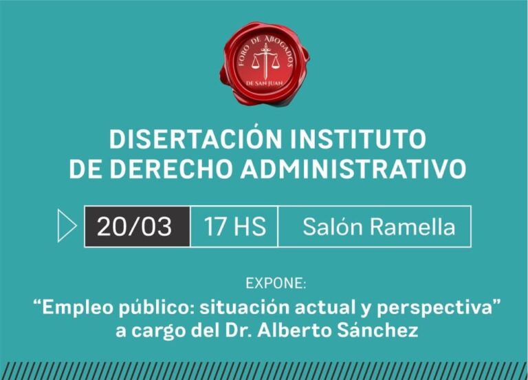 INSTITUTO DE DERECHO ADMINISTRATIVO, INVITA:
