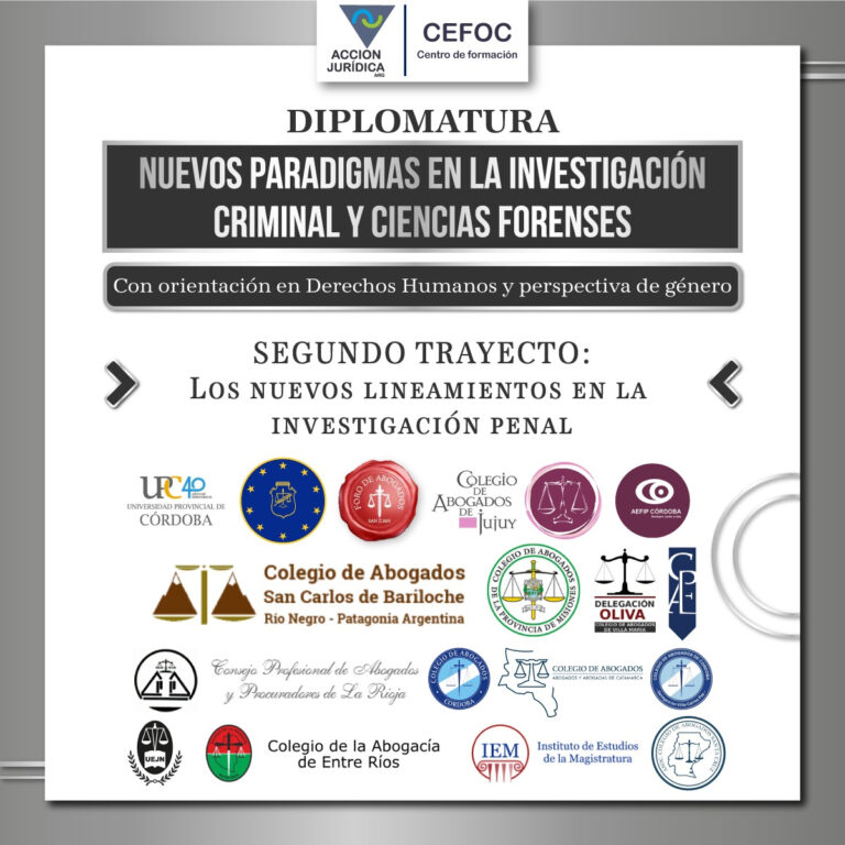 DIPLOMATURA EN INVESTIGACION CRIMINAL INVITA ACCIÓN JURÍDICA ARGENTINA
