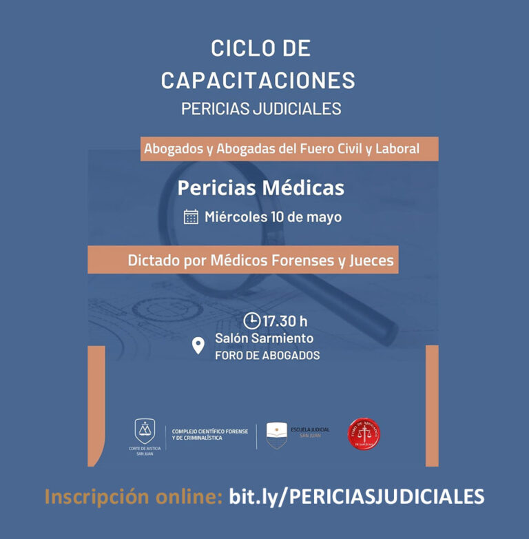 CICLO DE CAPACITACIONES PERICIAS JUDICIALES