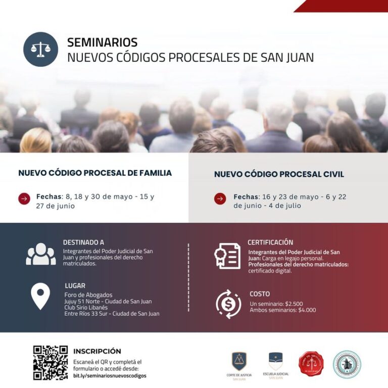 SEMINARIOS SOBRE NUEVOS CÓDIGOS PROCESALES DE SAN JUAN