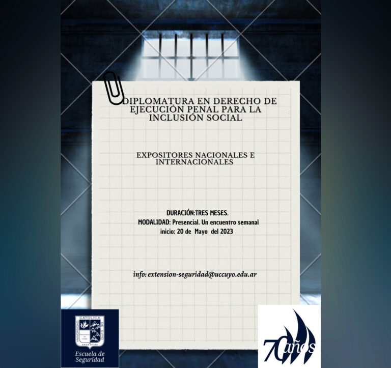DIPLOMATURA EN DERECHO DE EJECUCIÓN PENAL PARA LA INCLUSIÓN SOCIAL
