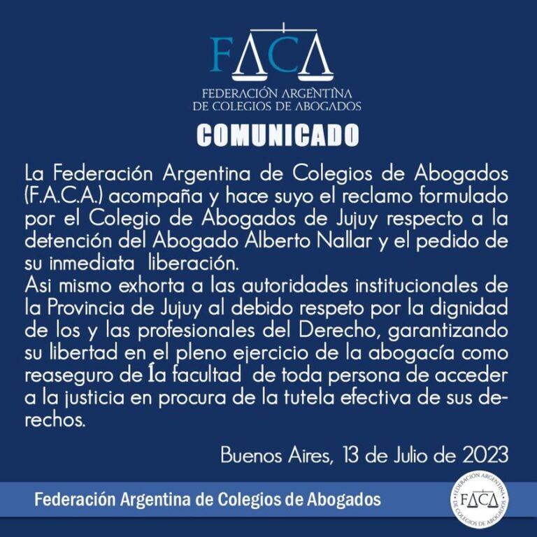 COMUNICADO FACA