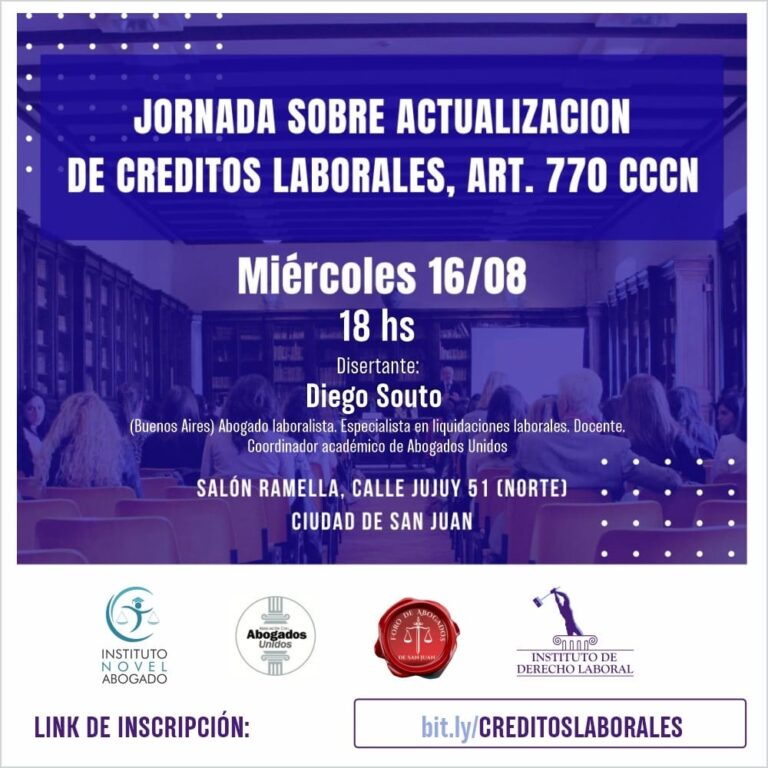 JORNADAS DE ACTUALIZACIÓN DE CRÉDITOS LABORALES